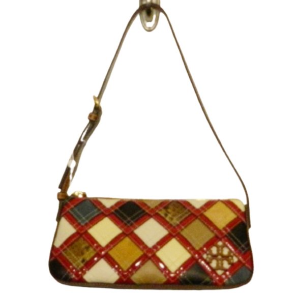 Tory Burch $558 137250 McGraw Patchwork Wedge Shoulder Bag NWT! - Picture 2 of 3
